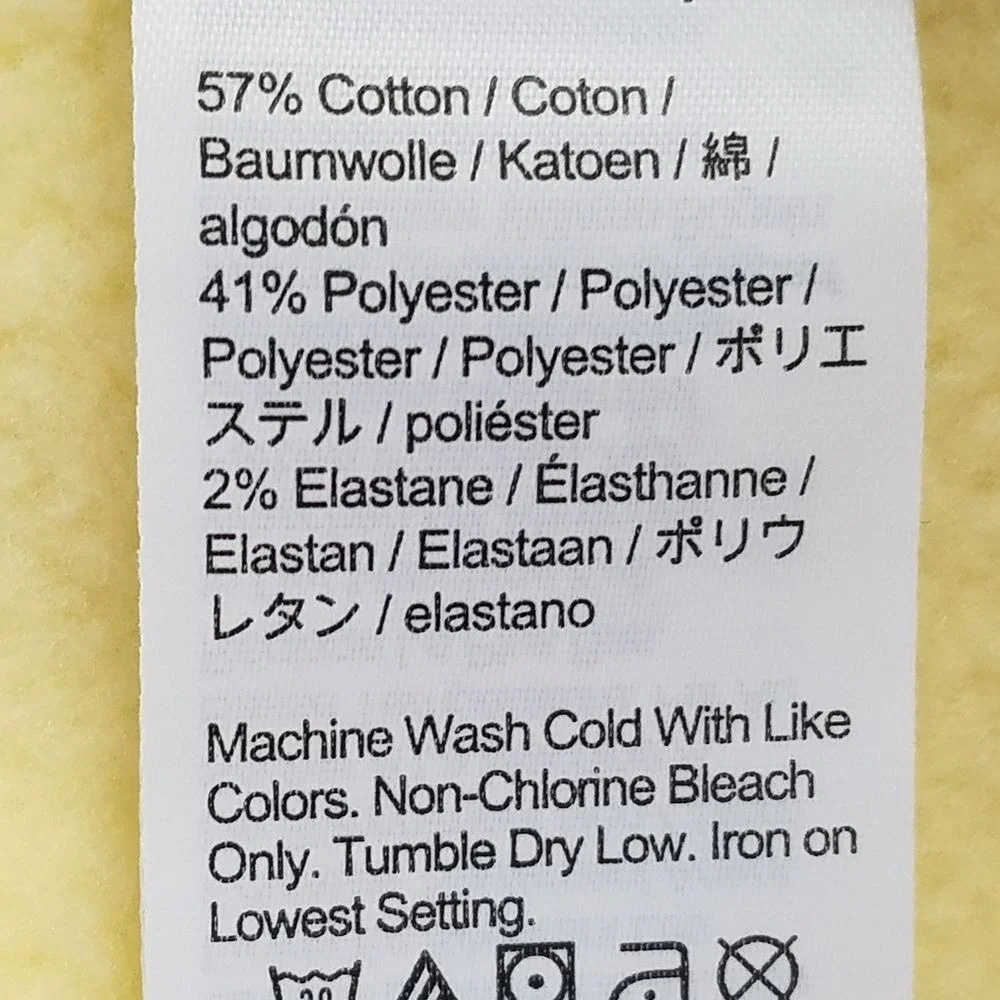 J, Crew Heritage Fleece Sweatshort‎ Womens X-Large Yellow NWT $65 CA841 - Picture 5 of 5